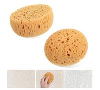 Xindojuz 2 PCS Knockdown Texture Sponge, Orange Peel Texture Sponge for Popcorn Repair Ceiling Drywall Wall Patch, Round Clay Textures Sponges for Pottery DIY Painting Ceiling Cleaning Washing