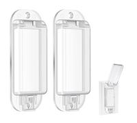 Xindojuz 2 PCS Light Switch Guard Cover with Screws, Child Proof Wall Light Switch Lock for Rocker Lights Switchs Protects Your Lights or Circuits from Being Accidentally Turned On or Off (Clear)