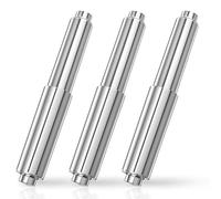 Xindojuz 3 PCS Toilet Paper Spring Rod, ABS Plastic Toilet Paper Holder Replacement Rod, Universal Toilets Papers Roller Replacement Loaded Roller Bathroom Accessories (11 cm - 17 cm, Silver)