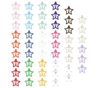 Xindojuz 50 PCS Star Clips, 1.2"/3 cm Metal Non-Slip Snap Hair Clips and Barrettes, Cute Y2k Hair Accessories for Girls and Women, 2000s Sparkling Colorful kawaii Hairclips