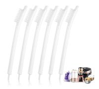 Xindojuz 6 PCS Crevice Cleaning Brush Set, Fruit Juicer Machine Clean Brush, Soy Milk Maker Scrub Brushes for Toaster Sink Tile Grout Grater Seafood, Small Cleaning Supplies Gadgets (White)