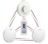 XINDUM Wireless Interlinked Smoke Alarms, Heat Alarm, 10 Years Battery Smoke Detector with Remote Controller, Silent Function, 85 dB Audible Alarm for Home