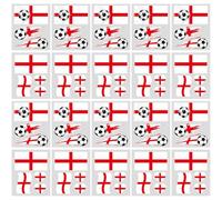 XINDY 20 Sheets England Tattoos, England Football Temporary Tattoos St Georges Flag Face Tattoo Stickers for World Cup Football 2026 Decorations