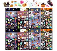 XINDY 3D Halloween Stickers for Kids, 8 Sheets, 242 Puffy Stickers for Children Halloween Party Bag Fillers Trick or Treat Gifts Sweet Bags Decorations Party Favours Scrapbook DIY Crafts