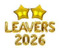 XINDY Gold Leavers 2026 Balloons, Congratulations Leavers Decorations Graduation Balloons Banner for High School College Graduation Decorations Class of 2026 Decorations