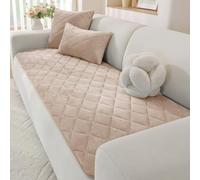 XINEAGE Thick Sofa Covers 2 3 4 Seater, Non-Slip Fuzzy Pet Sofa Cover Washable, L-Shaped Corner Couch Cover, Sofa Seat Covers Furniture Protectors for Dogs, Pet (70x150cm, Champagne)