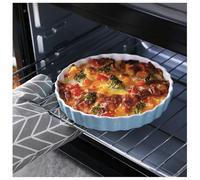XineYuor Ceramic quiche mould, porcelain quiche mould, diameter 20 cm, round tart mould with non-stick coating, fruit cake mould, fruit base mould, scratch-resistant, easy to clean