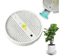 XineYuor Round Plant Roller with Saucer for Catching Watering Water, Flower Roller with Invisible Wheels, for Indoor and Outdoor Rolling Board Plants up to 200 kg (30 cm)