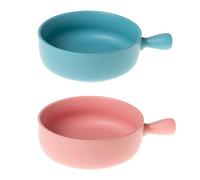 XineYuor Soup Cups with Handle, 2 Pieces Ceramic Soup Bowls, Soup Bowls, Bouillon Cups, Cereal Bowls, Suitable for Beef Stew, Fruit Salad, Oatmeal, Microwave Oven Safe (A)