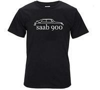xinfeng New Men's Saab 900 98 Aero 9-5 9-3 Design Men's 100% Cotton T Shirts O-Neck Short Sleeve Tee T-Shirt s154 Black L