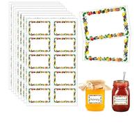 Xinfin 120 Pcs Jam Labels for Jars, Easy Peel Off Jam Jar Labels Self-Adhesive Waterproof Food Label Stickers for Crafts Canning Label, Jams & Preserves (45 x 67mm)