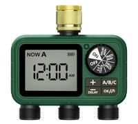 XinFuture Sprinkler Timer, Large LCD display 3 Zone,Water Timer,with Rain Delay, Manual & Automatic Watering System for Garden Hose Faucet, Outdoor Irrigation Controller