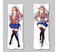 Xingbiyou Anime Dakimakura 50x150cm Doki Doki Literature Club Hugging Body Pillow Cover Case Double-Sided Print (Monika)