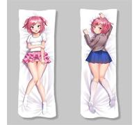 Xingbiyou Anime Dakimakura 50x150cm Doki Doki Literature Club Hugging Body Pillow Cover Case Double-Sided Print (Natsuki B)