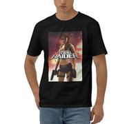 XINGCHEN BAG Sleeve Tomb Raider Personalized Printing T Shirts DIY T Shirts, Black, X Large Black 3XL