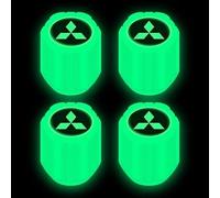 XINGCI 4 Pcs Car Luminous Valve Caps for Mitsubishi Space Star 1998-2021 MF/GA, Glow in the Dark Wheel Accessories to Light Up Your Ride, Corrosion Resistant