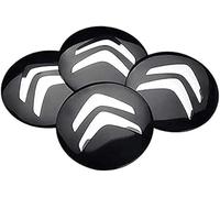 XINGCI 4PCS Wheel Center Cap Stickers compatible with Citroen E-C3 Aircross 2024-2025, Hubcap Decals Wheel Rim Center Badge Covers Car Exterior Styling Accessory,Black