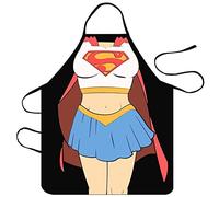 XingDerK Cooking Apron Kitchen Apron Comic Funny Aprons Gift for Men Women Party BBQ, Supergirl, 59 x 72 cm