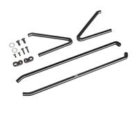 XinGeeek Aluminum Chassis Frame for Tamiya 1/10 Hornet EVO RC Car Chassis Side Frame Accessories (Black)