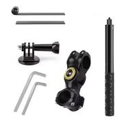 XinGeeek Motorcycle Camera Mount Kit,Camera Extendable Selfie Stick for Insta360 X3/X4/X5 for DJI Osmo Action 4/5 Pro Camera Cycling Selfie Stick Holder Mount