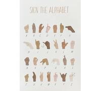 XingFox Asl American Sign Language Alphabet Educational S Abc Playroom Retro Metal Tin Signs Novelty Funny Home Decor Vintage Metal Sign Bar Pub Gift For Women Men 8x12 Inch