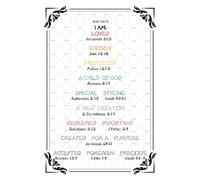 XingFox Biblical Affirmations for Kids Tin Poster Who God Says I Am Motivational Quote Artwork Metal Tin Sign 8x12 Inch