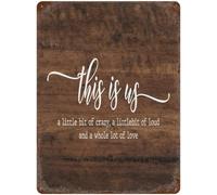XingFox Country Metal Signs Outdoor This Is Us A Little Bit Of Crazy Loud And Whole Lot Love Aluminum Sign Scripture Artwork Farmhouse For Terrace Indoor Business Decor 8x12 Inch
