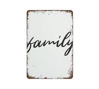 XingFox Family First Above All Poster Humor Funny Vintage Tin Sign Garage Dorm Bar Farmhouse Hallway Balcony Back Garden Modern Decor 8x12 Inch