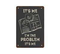 XingFox Funny Classroom Print And Card Set-Math Pun-Science Poster-I'm The Problem-Teen Middle High School Best Vintage Fun Home Decor Tin Signs, Vintage Metal Signs, Perfect For Bar Posters 8"x12"
