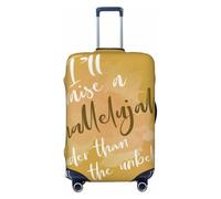 XingFox I'll Raise A Hallelujah Louder Than The Unbelief Luggage Cover, Premium Washable Suitcase Protector with Secure Zipper & Buckle Closure, Fits 18-32 Inch Travel Luggagemedium