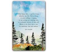 XingFox Jrr Tolkien Quote Wall Art Prints Metal Poster Tin Signs Decorations Man Cave Bar Signs Vertical Picture Hanging Contemporary Paintings for Cafe Bar Pub Decor 8x12 Inch