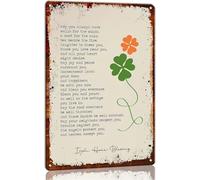 XingFox Metal Tin Sign Irish Home Blessing Wall Art Irish Prayer Vintage Irish Quote Wall Art Prints For Living Room Modern Decoration Gift For Women Men 8x12 Inch