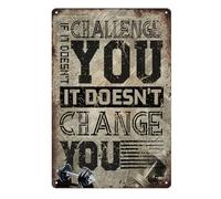 XingFox Motivational Wall Art & Decor - Gym Wall Decor - Inspirational Quotes Wall Art - If It Doesn't Challenge You It Doesn't Change You 8x12 Inch