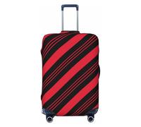 XingFox Peppermint Candy Cane Red Stripes Christmas Luggage Cover, Premium Washable Suitcase Protector with Secure Zipper & Buckle Closure, Fits 18-32 Inch Travel Luggagelarge