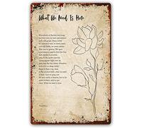 XingFox What We Need is Here Poem Wall Art Metal Tin Sign Literary Poster Prints Contemporary Office Decorative Paintings for Bathroom Artwork Decorations for Bedroom 8x12 Inch