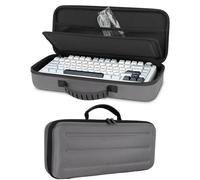 XINGFUDAO Hard Carrying Case for 75% Gaming Keyboards and Accessories, Waterproof Protective Storage Bag Compatible with Aula F75 and Other 75% Gaming Keyboards, Grey