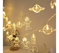 XINGHE Children's Room LED String Light Astronaut Spaceship Rocket Pendants Holiday Party Lights Wall Window Nursery or Kids Room Decor Wedding Around The Garden Party Patio Christmas 20 LED
