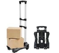 XINGHE Sack barrow, 88lb/40kg sack truck Cart with 2 Wheels, Compact Trolley Portable folding sack truck for Home Office Shopping Travel Use, Light Weight and Easy to Carry