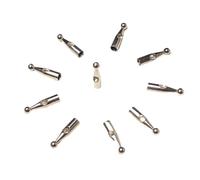 XINGLIDA 10pcs Umbrella Tail Beads Metal End Caps For 4mm Umbrella Repair And Metal Tips For 4mm Diameter Bone Connectors