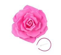 XINGLIDA 1920s Flower Headband For Women Flapper Headpiece Accessories For Cosplay Party Elegant Beading Oversized Rose Headband