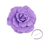 XINGLIDA 1920s Flower Headband For Women Flapper Headpiece Accessories For Cosplay Party Elegant Beading Oversized Rose Headband