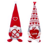 XINGLIDA 2pcs Valentines Day Plush Mr And Mrs Scandinavian Tomte Decorations Love Heart Swedish Gnomes Dwarf Figurines Valentine Gnomes Plush