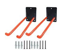 XINGLIDA 2Sets Wall Mounted Garage Tool Hangers Heavy Duty 10Inch Coated Iron Organizers Hooks for Strollers Ladders Tires Wall Mount Garage Storage Hangers