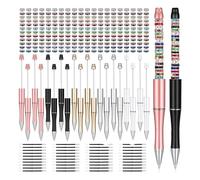XINGLIDA 300Pcs Beadable Ballpoint Pen Heat Transfer Pens Set Includes Rhinestone Beads and Pen Refills for Kid Adult Gift (A#)
