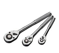 XINGLIDA 3Pcs Ratcheting Wrench 3/8 1/4 1/2inch Ratcheting Tool for Tight Space Automotive Repair Home Improvement Easy Socket Wrench Steel Socket