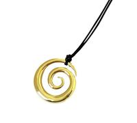 XINGLIDA Adjustable Length Sturdy Metal Pendant Necklace Featuring Spirals Pattern Accessory For Trendy Autumn Winter Outfits