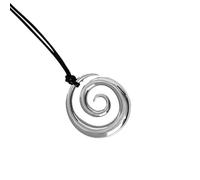XINGLIDA Adjustable Length Sturdy Metal Pendant Necklace Featuring Spirals Pattern Accessory For Trendy Autumn Winter Outfits