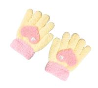 XINGLIDA Adjustable Winter Gloves For Boys Girls Knitted Gloves With Lovely Heart Pattern Practical & Trendy Gloves Lightweight Winter Accessories For Kids