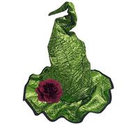 XINGLIDA Adjustable Witch Hat Wizard Hat With Detachable Flower For Halloween Party Dressingup Music Fesitval Headwear Accessory