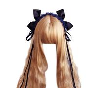 XINGLIDA Anime Ribbon Bowknot Lace Headband For Adult Women Masquerade Party Vintage Headband Cosplay Costume Gothic Headdress Vintage Maid Hair Accessory Unique Hair Accessory